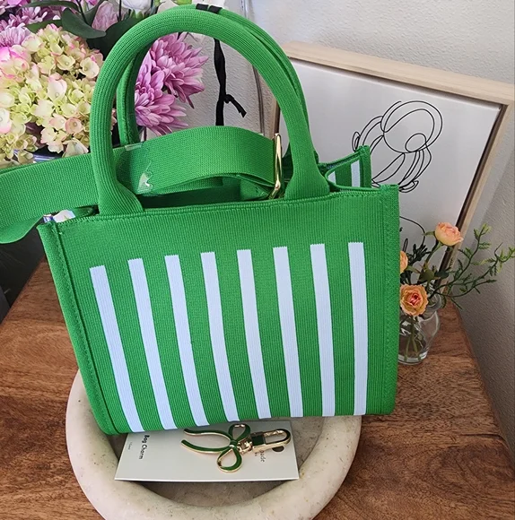 Kate spade x Target knit crossbody bag and green bow charm - Picture 2 of 3